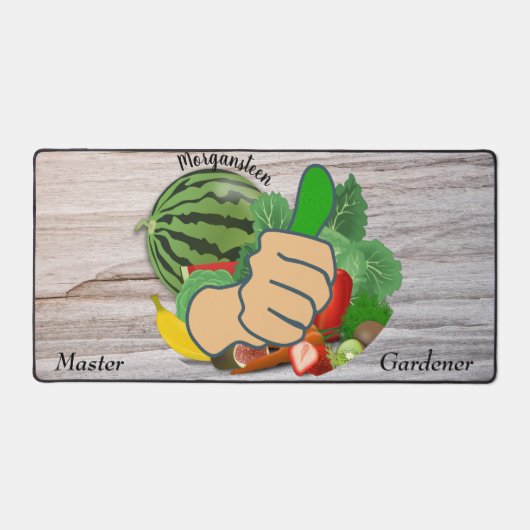 Gepersonaliseerde Master Gardener Groene Duim Tuin Bureaumat (Voorkant)