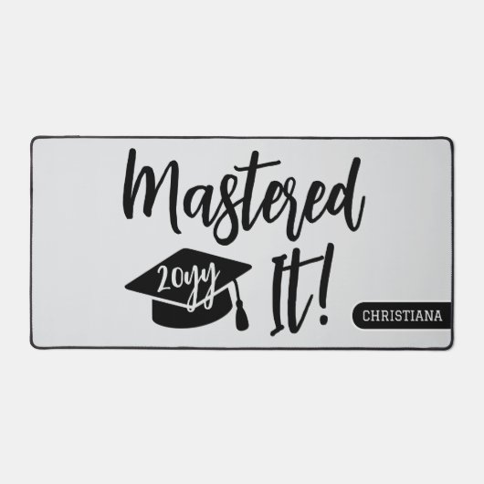 Gepersonaliseerde Masterdiploma Afstuderen Behaald Bureaumat (Voorkant)