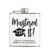 Gepersonaliseerde Masterdiploma Afstuderen Behaald Heupfles (Voorkant)