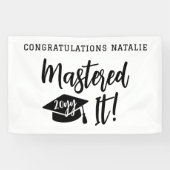 Gepersonaliseerde Masterdiploma Afstuderen Behaald Spandoek (Horizontaal)