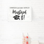 Gepersonaliseerde Masterdiploma Afstuderen Behaald Spandoek (Insitu)