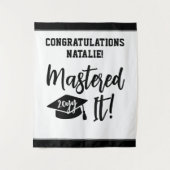 Gepersonaliseerde masterdiploma afstuderen gemeest wandkleed (Voorkant)
