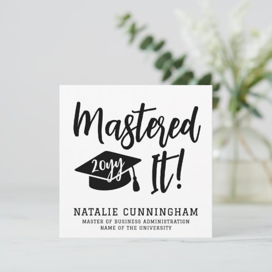 Gepersonaliseerde Masters Degree Afstuderen beheer (Staand voorkant)