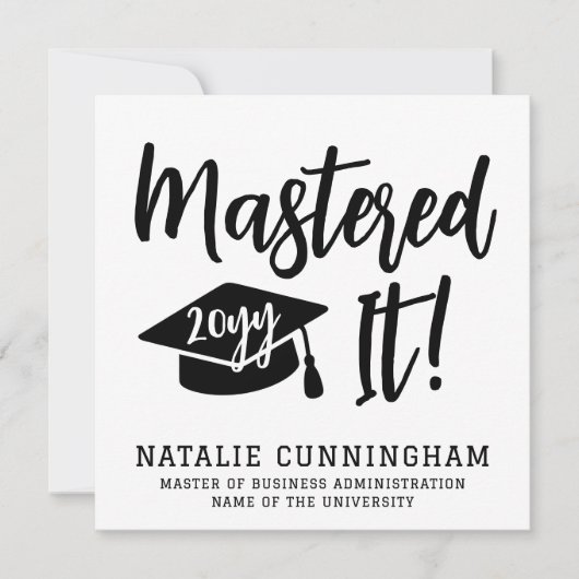 Gepersonaliseerde Masters Degree Afstuderen beheer (Voorkant)