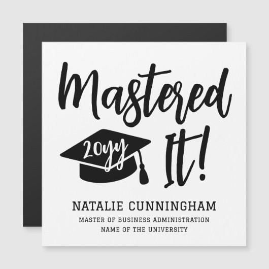 Gepersonaliseerde Masters Degree Afstuderen beheer (Voorkant / Achterkant)