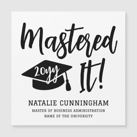 Gepersonaliseerde Masters Degree Afstuderen beheer (Voorkant)