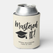 Gepersonaliseerde Masters Degree Afstuderen beheer Blikjeskoeler (Blikje Voorkant)
