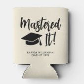 Gepersonaliseerde Masters Degree Afstuderen beheer Blikjeskoeler (Achterkant)