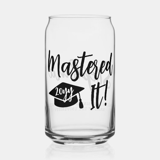 Gepersonaliseerde Masters Degree Afstuderen beheer Blikvorm Glas (Voorkant)