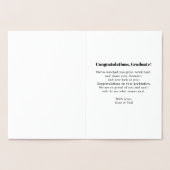 Gepersonaliseerde Masters Degree Afstuderen beheer Folie Kaarten (Binnen)