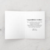 Gepersonaliseerde Masters Degree Afstuderen beheer Folie Wenskaart (Binnenlaag)