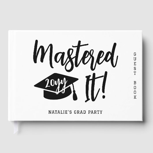 Gepersonaliseerde Masters Degree Afstuderen beheer Gastenboek (Voorkant)