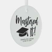 Gepersonaliseerde Masters Degree Afstuderen beheer Glas Ornament (Voorkant Rechts)