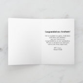 Gepersonaliseerde Masters Degree Afstuderen beheer Kaart (Binnen)