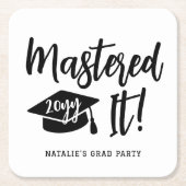 Gepersonaliseerde Masters Degree Afstuderen beheer Kartonnen Onderzetters (Voorkant)