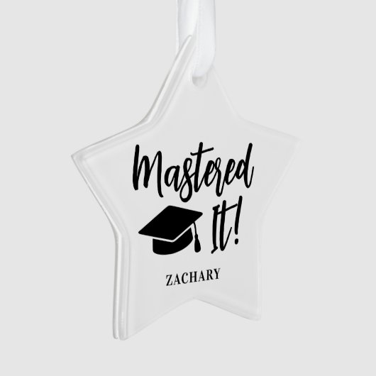 Gepersonaliseerde Masters Degree Afstuderen beheer Ornament (voorkant)