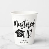 Gepersonaliseerde Masters Degree Afstuderen beheer Papieren Bekers (Voorkant)