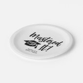 Gepersonaliseerde Masters Degree Afstuderen beheer Papieren Bordje (Gekanteld)