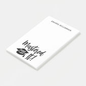 Gepersonaliseerde Masters Degree Afstuderen beheer Post-it® Notes (Schuin)