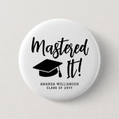 Gepersonaliseerde Masters Degree Afstuderen beheer Ronde Button 5,7 Cm (Voorkant)