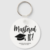 Gepersonaliseerde Masters Degree Afstuderen beheer Sleutelhanger (Achterkant)