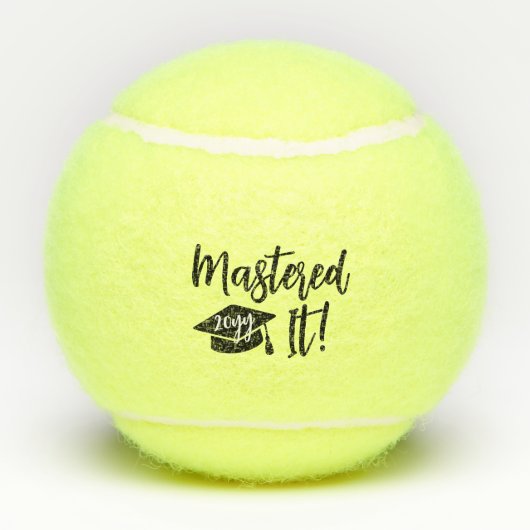 Gepersonaliseerde Masters Degree Afstuderen beheer Tennisballen (Achterkant)