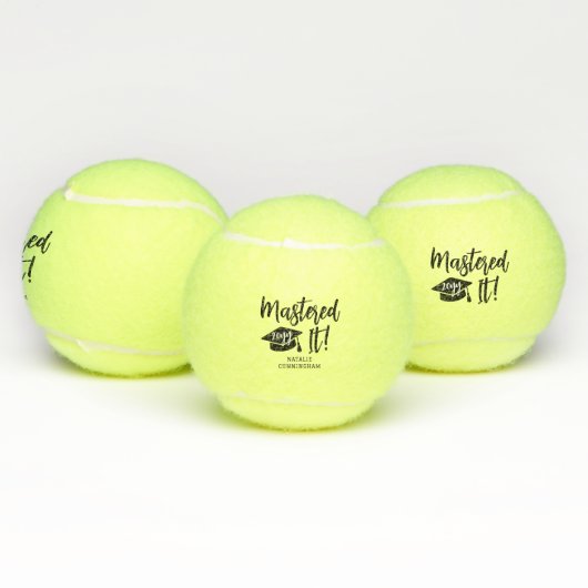 Gepersonaliseerde Masters Degree Afstuderen beheer Tennisballen (Multi)