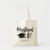 Gepersonaliseerde Masters Degree Afstuderen beheer Tote Bag (Voorkant)