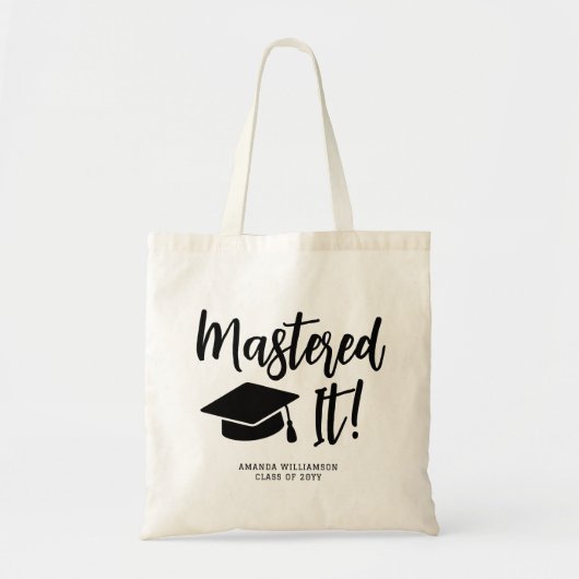 Gepersonaliseerde Masters Degree Afstuderen beheer Tote Bag (Voorkant)