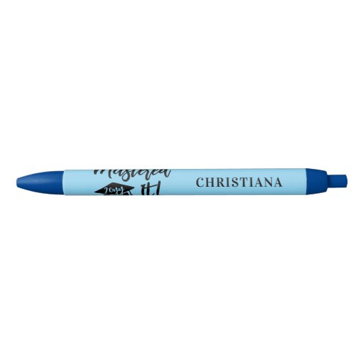 Gepersonaliseerde Masters Degree Afstuderen beheer Zwarte Inkt Pen (Voorkant)