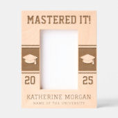 Gepersonaliseerde Masters Degree Afstuderen Gegraveerde Lijstjes (Voorkant)