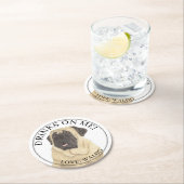 Gepersonaliseerde Mastiff Hond bruiloft Ronde Kartonnen Onderzetter (Insitu)