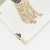 Gepersonaliseerde Mastiff Roze & Wit Fleece Deken (Hoek)