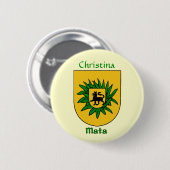 Gepersonaliseerde Mata Historical Shield Ronde Button 5,7 Cm (Voorkant /achterkant)