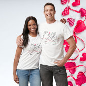 Gepersonaliseerde Matching Couple Valentijnsdag Sh T-shirt