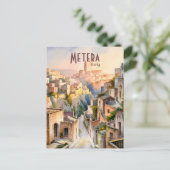 Gepersonaliseerde Matera Italië Reizen Sassi di Ma Briefkaart (Staand voorkant)