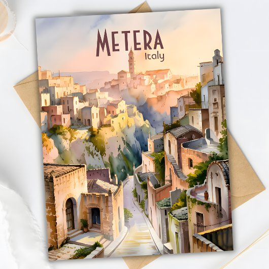 Gepersonaliseerde Matera Italië Reizen Sassi di Ma Briefkaart