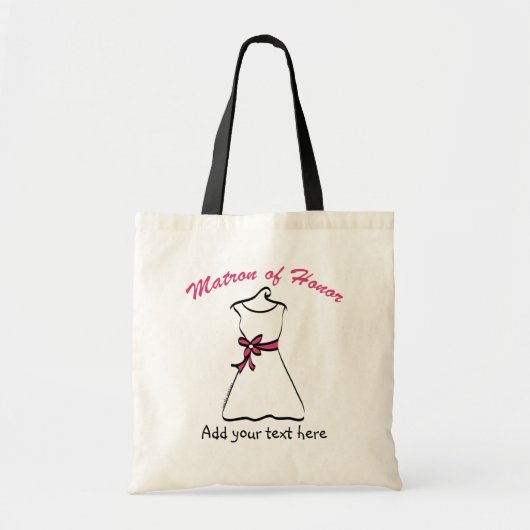 Gepersonaliseerde Matron of Honor Gifts Tote Bag (Voorkant)