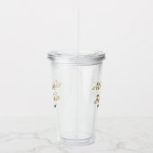 Gepersonaliseerde Matron of Honor Gold Glitter Acryl Drinkbeker (Rechts)