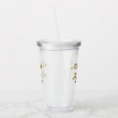 Gepersonaliseerde Matron of Honor Gold Glitter Acryl Drinkbeker (Links)