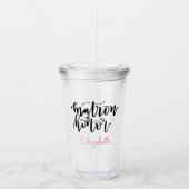 Gepersonaliseerde Matron van Honor Acryltumbler Acryl Drinkbeker (Voorkant)