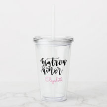 Gepersonaliseerde Matron van Honor Acryltumbler