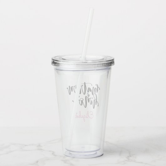 Gepersonaliseerde Matron van Honor Acryltumbler Acryl Drinkbeker (Achterkant)