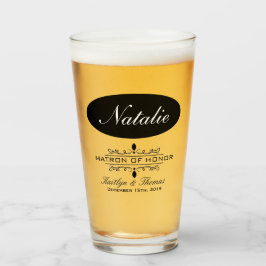 GEPERSONALISEERDE MATRON VAN HONOR WEDDING PARTY G GLAS