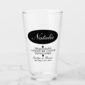 GEPERSONALISEERDE MATRON VAN HONOR WEDDING PARTY G GLAS (Voorkant)