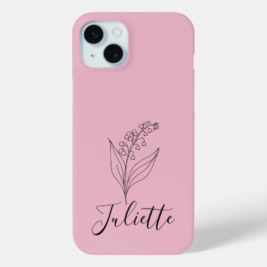 Gepersonaliseerde May Lily van de Vallei Geboorteb Case-Mate iPhone Case (Achterkant)