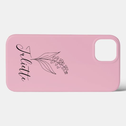Gepersonaliseerde May Lily van de Vallei Geboorteb Case-Mate iPhone Case (Achterkant (horizontaal))