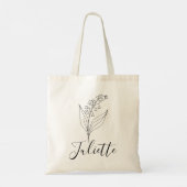 Gepersonaliseerde May Lily van de Vallei Geboorteb Tote Bag (Achterkant)