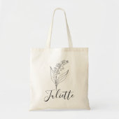 Gepersonaliseerde May Lily van de Vallei Geboorteb Tote Bag (Voorkant)