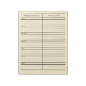 Gepersonaliseerde Meal Planner boodschappenlijstje Notitieblok (Linkerzijde)